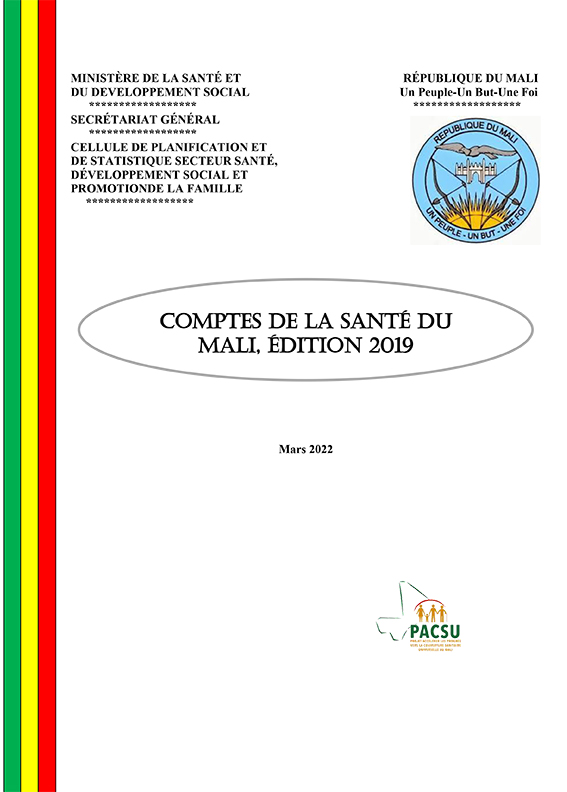 CPS: Compte de la santé du Mali édition 2019